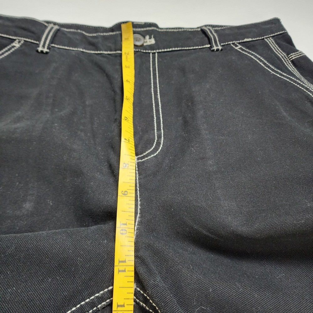 Gap Womens Carpenter Pants Size 8 Black White Contrast Stitch High Rise Cotton - Picture 11 of 14